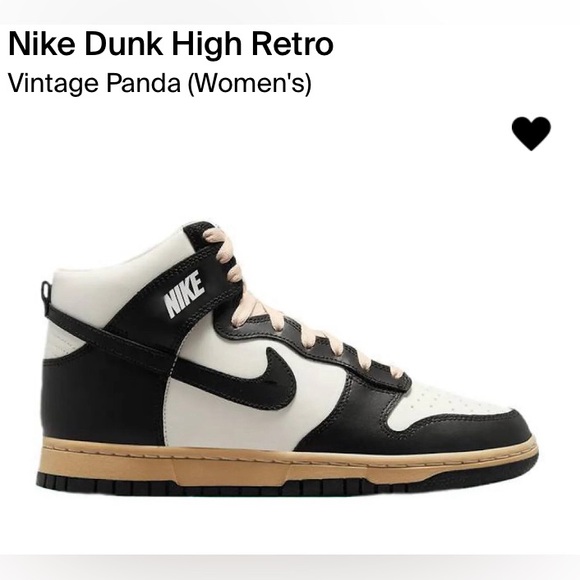 Nike Dunk High Retro Vintage Panda - size 8 - Picture 6 of 7